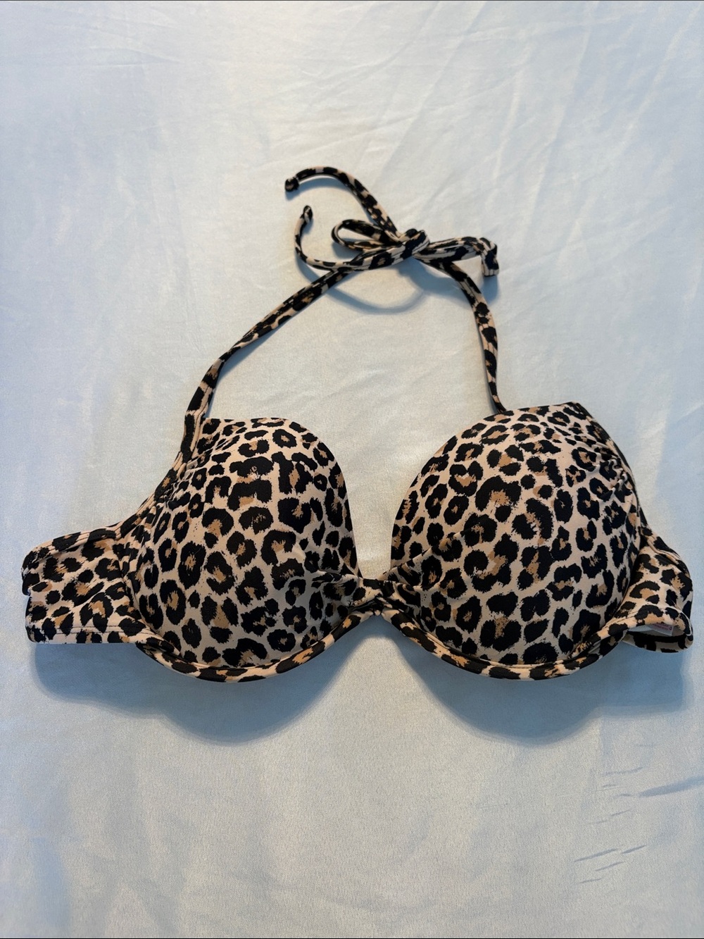 Xhilaration Halter Bikini Top - Beige & Black